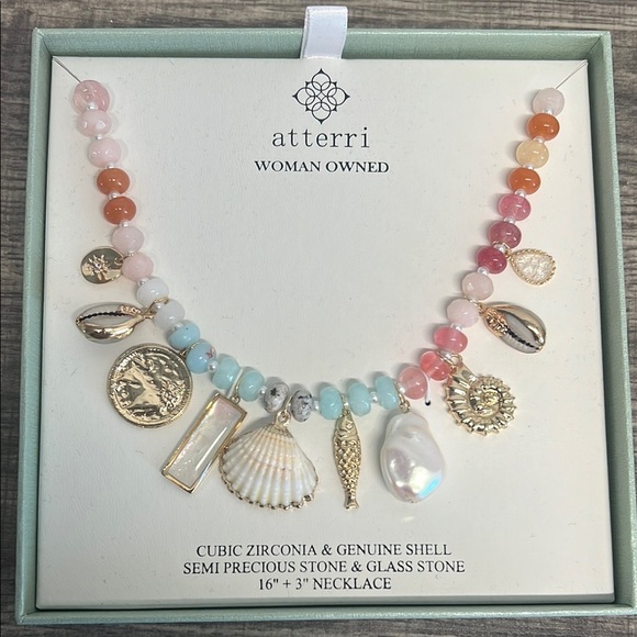 Arteries | Ocean Motif Semi-Precious Stone Necklace ✨ - Picture 3 of 10